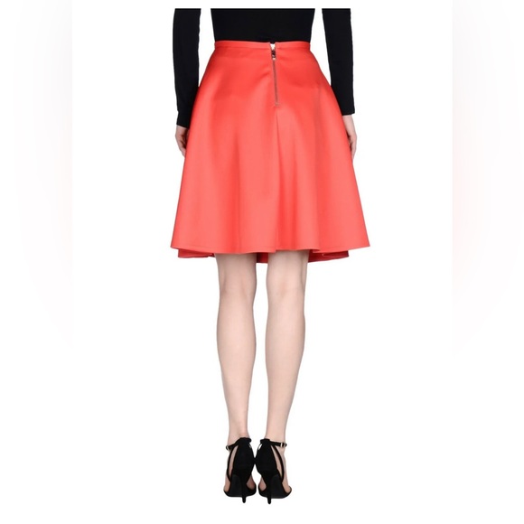 TED BAKER orange pleated‎ skater knee length skirt - Picture 4 of 12